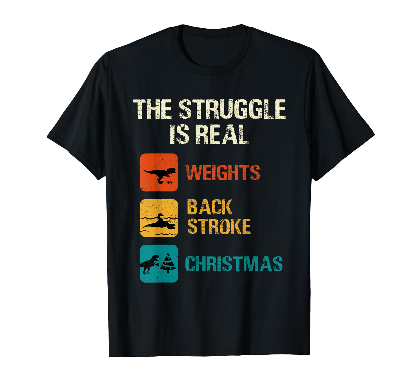 The struggle is real Funny T-Rex Dinosaur Retro Vintage T-Shirt