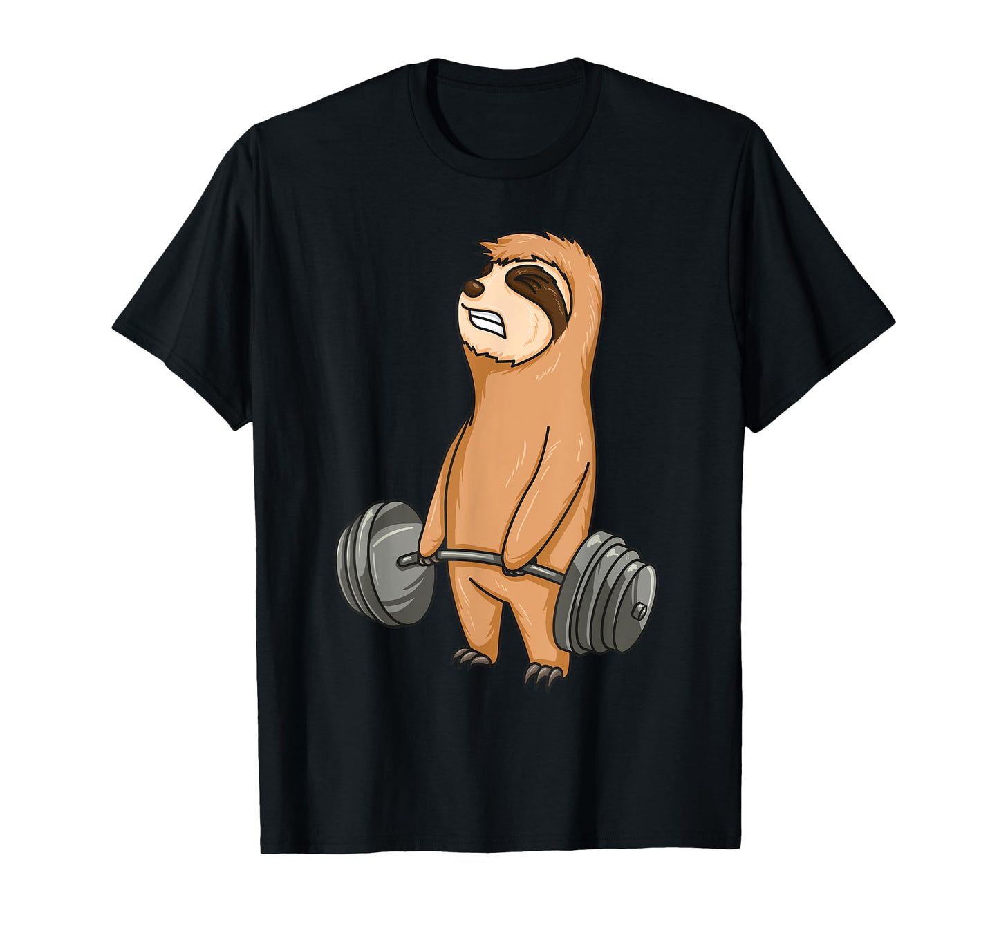 Baby Sloth Weight Lifting Fitness Motivation Workout T-Shirt