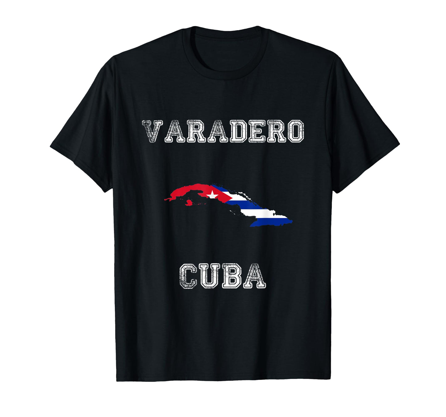 Retro Varadero Cuba Distressed Cuba Flag T-Shirt
