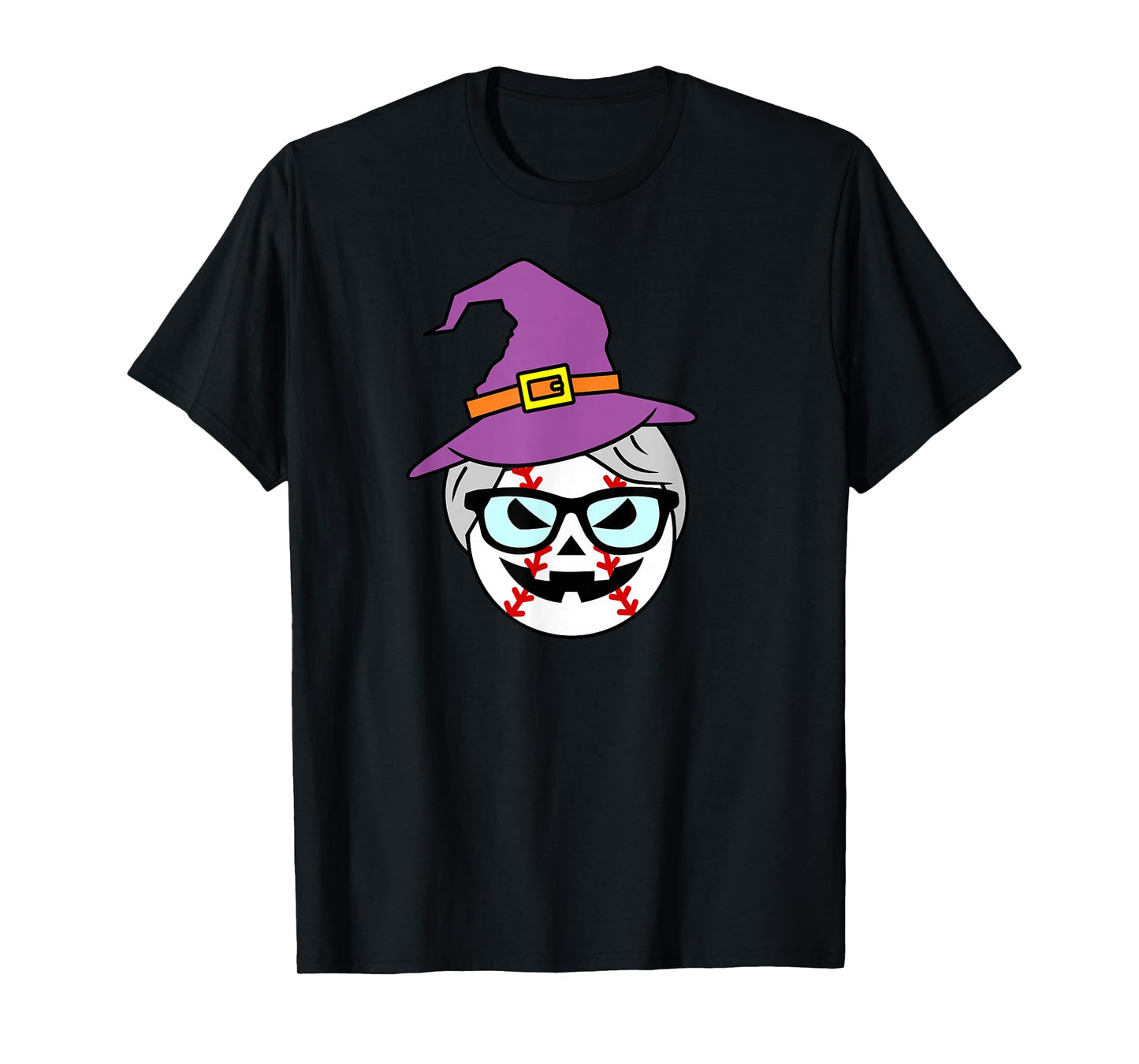 Halloween Ballsnatcher Baseball Witch Hat Funny T-Shirt