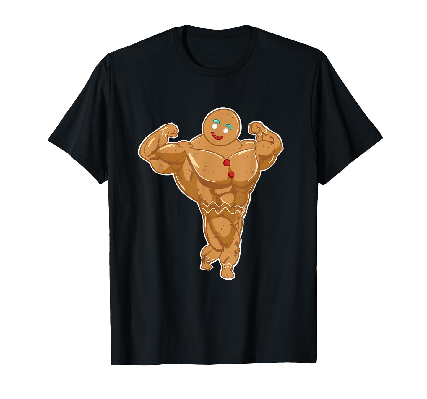Miftees Christmas Tees Superhero Gingerbread Man T-Shirt