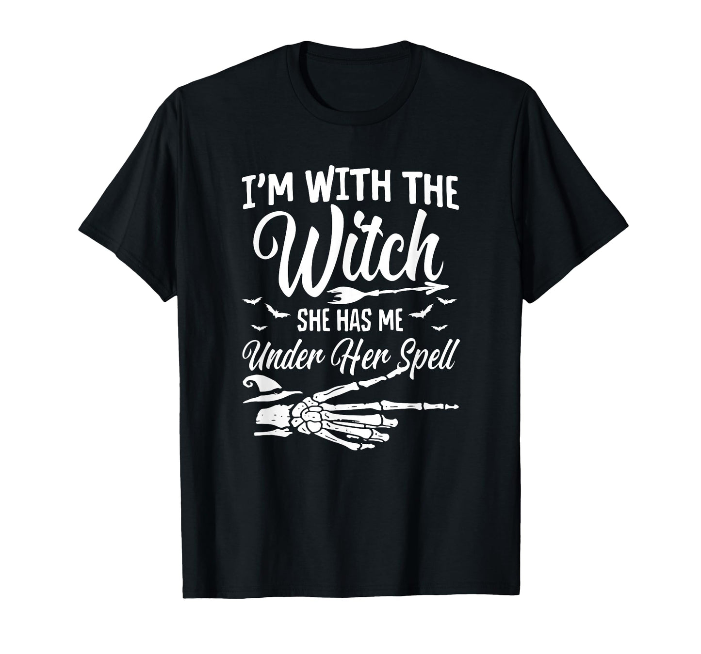 I'm with The Witch Funny Halloween Couple Costume Party T-Shirt