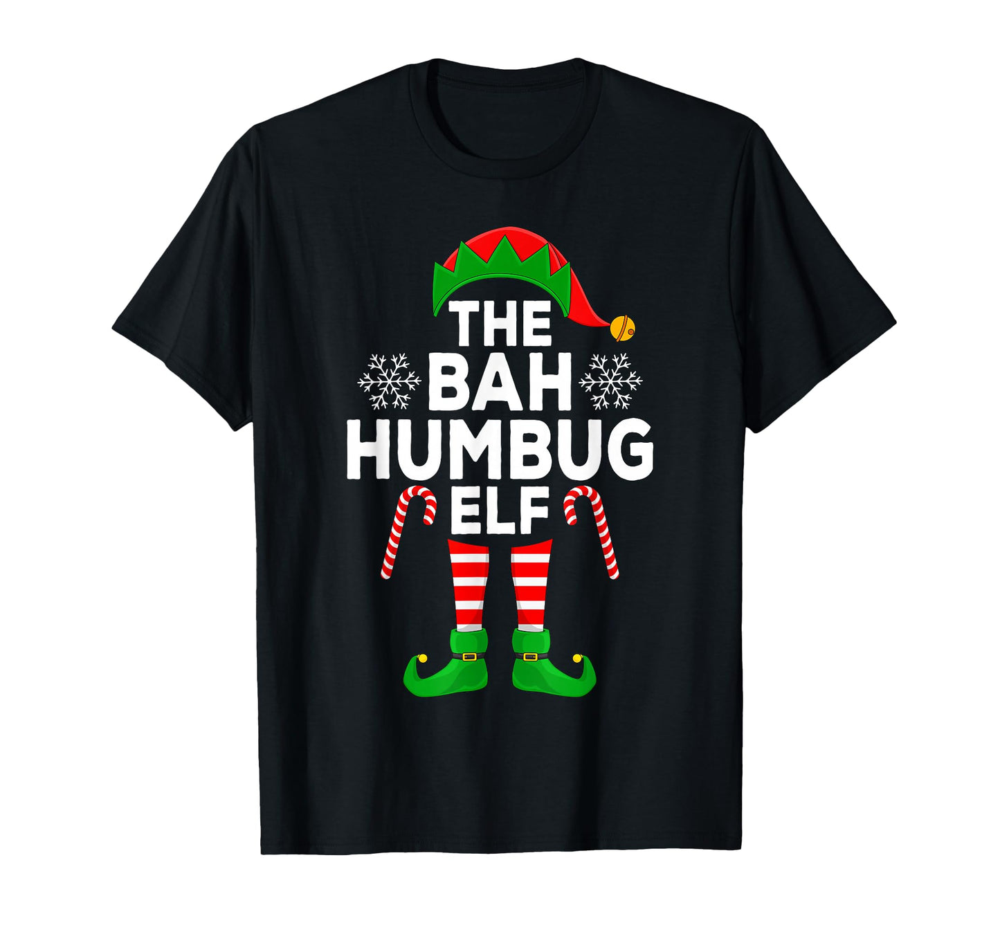 The Bah Humbug Elf Xmas Matching Family Christmas Elf T-Shirt