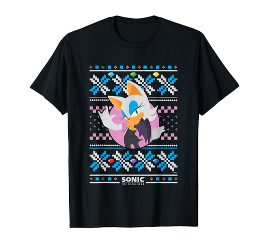 Sonic The Hedgehog Christmas Rouge The Bat Ugly Sweater T-Shirt