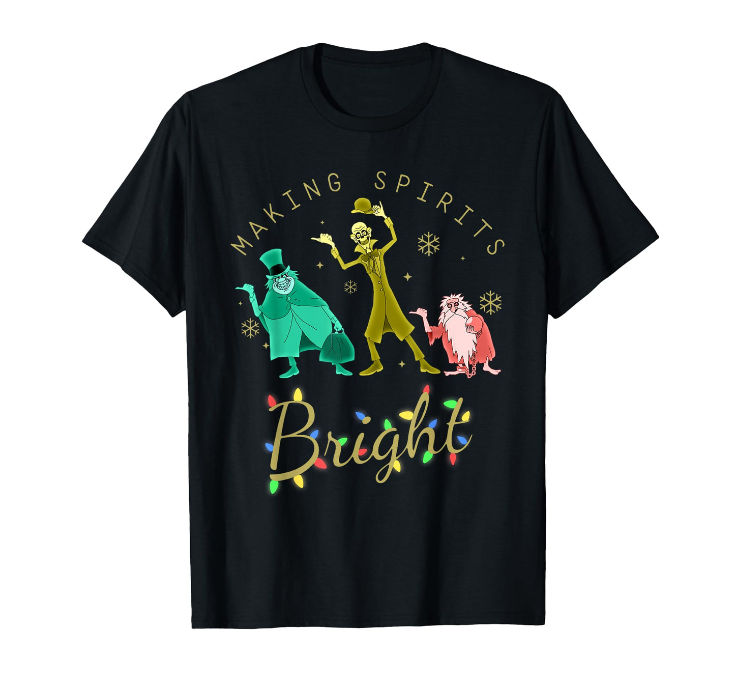 Making Spirits Bright Christmas Retro Groovy Christmas Ghost T-Shirt