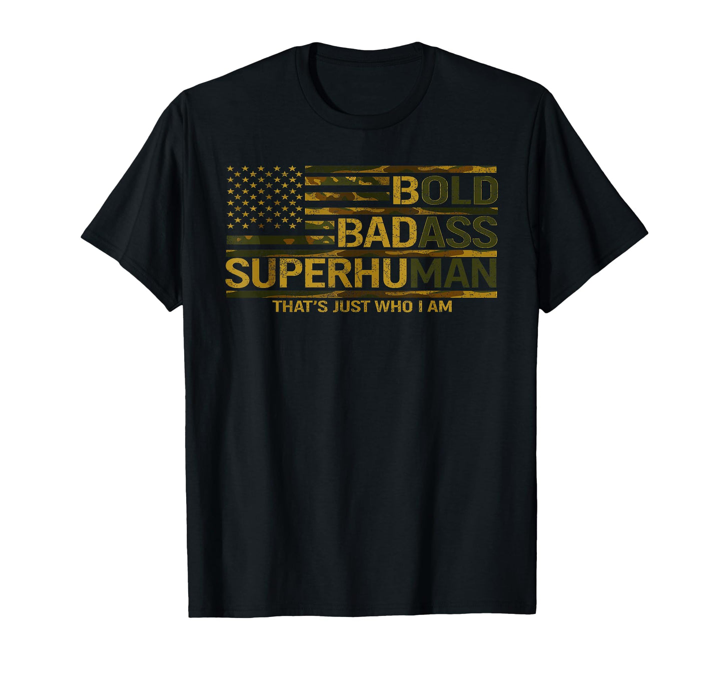 Funny Bold Badass Superhuman Fathers Day Gag Gift Grandpa T T-Shirt
