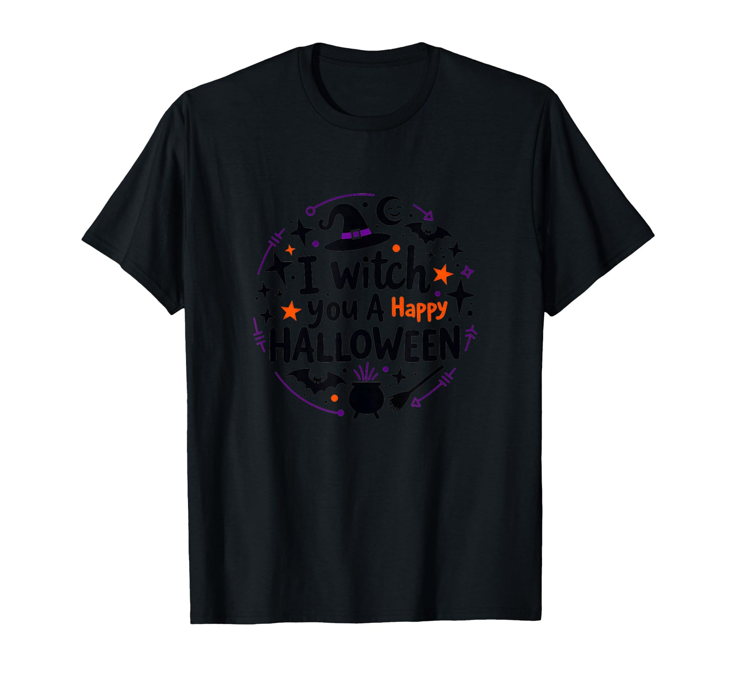 Halloween Humorous I Witch You A Happy Halloween T-Shirt