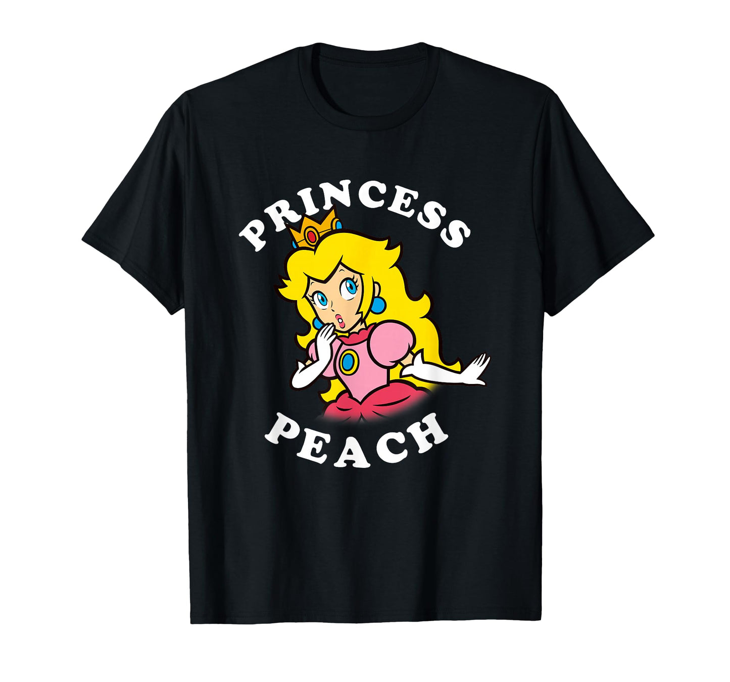 Super Mario Princess Peach Big Character Portrait Simple T-Shirt