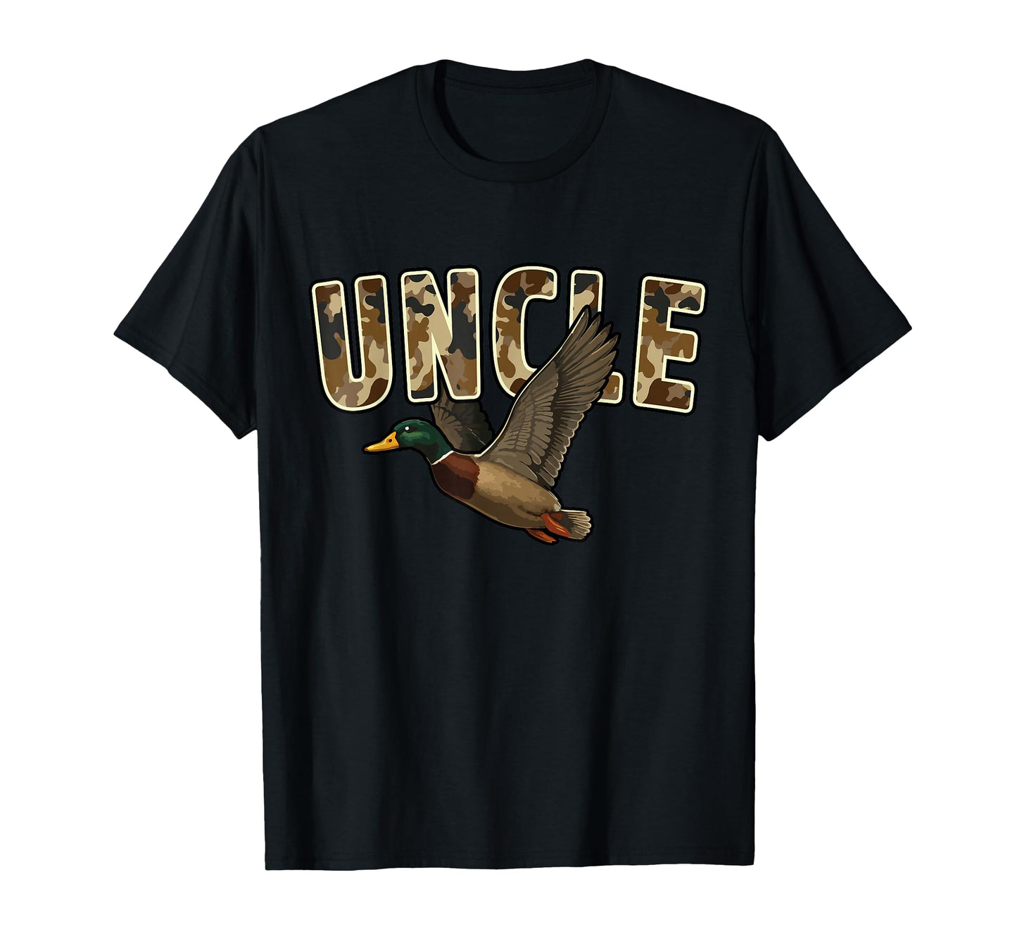 Camouflage Vintage Mallard Duck Retro Camo Hunting Uncle T-Shirt