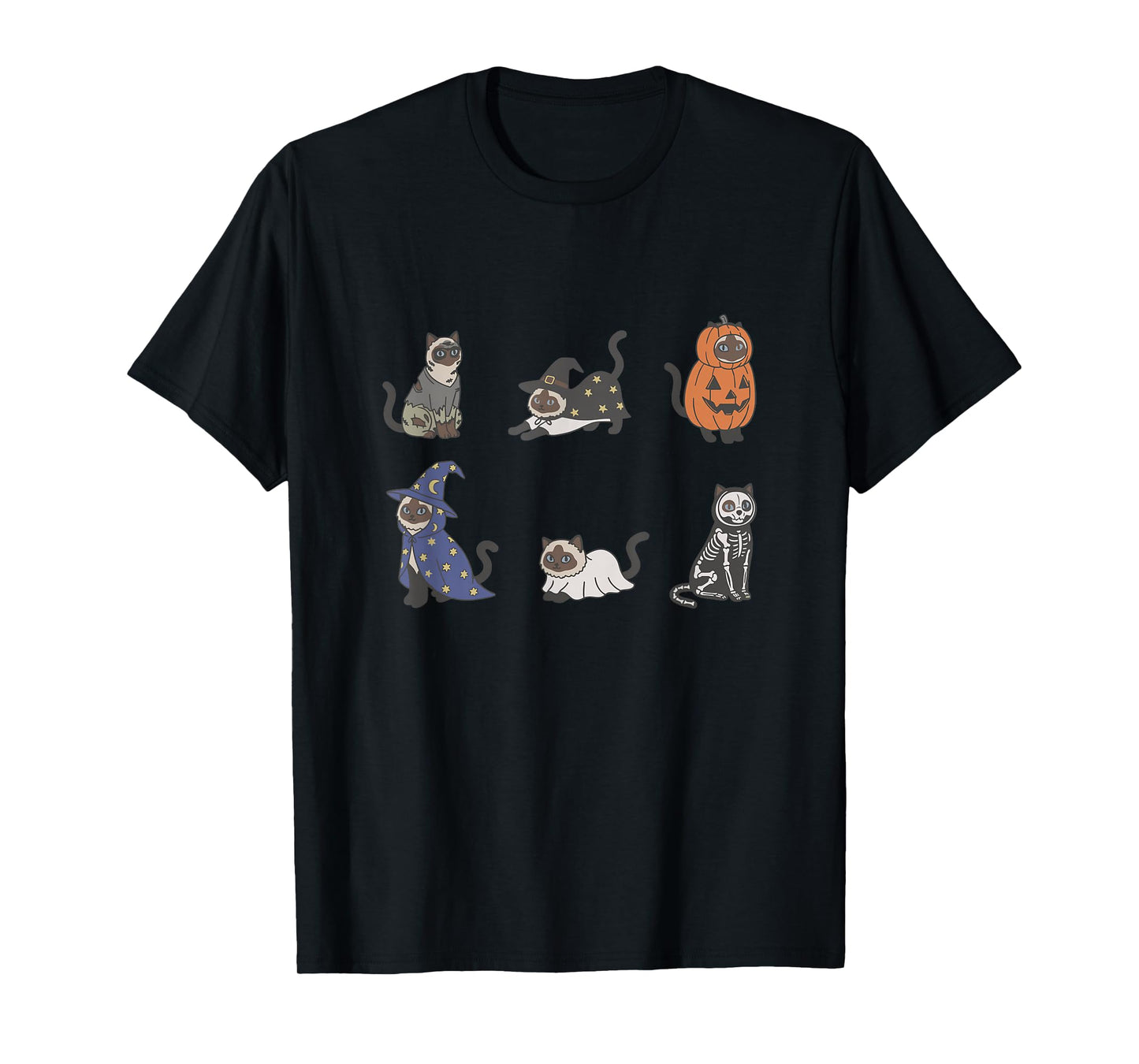 Witch Ragdoll Cat Halloween Ghost Pumpkin Ragdoll Cat Mom T-Shirt