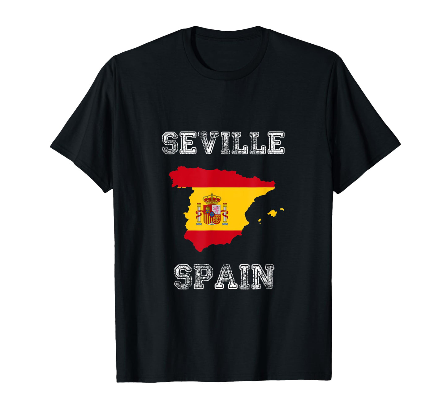 Retro Seville Spain Distressed Spain Flag T-Shirt