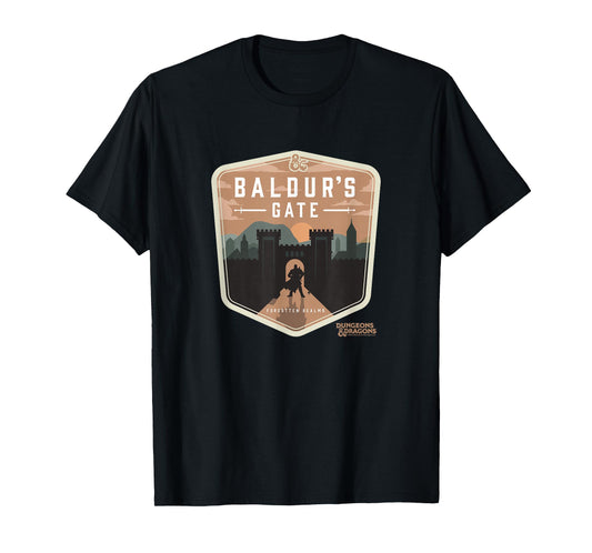 Dungeons & Dragons Baldur's Gate Forgotten Realms Logo T-Shirt