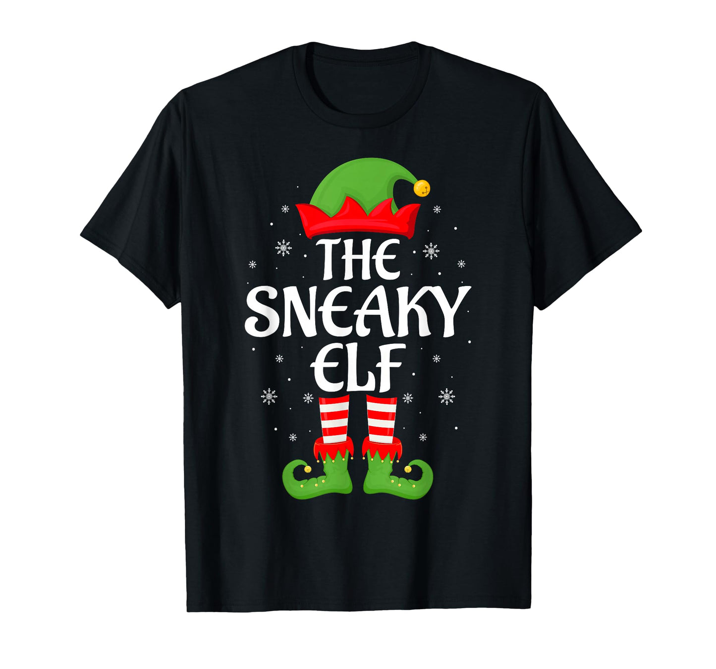 Sneaky Elf Xmas Family Matching Elf Squad Christmas T-Shirt