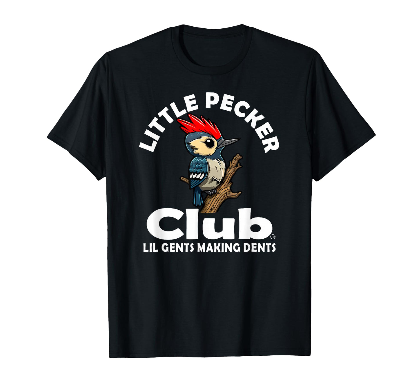 LITTLE PECKER CLUB T-Shirt, Unisex-Adults, Club, Black, Small, Short Sleeve