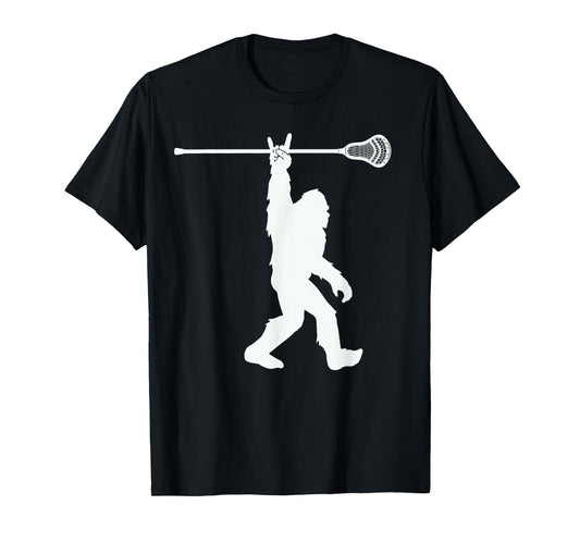 Lacrosse-Shirt Vintage Lax Bigfoot Sasquatch Youth Men Boys T-Shirt