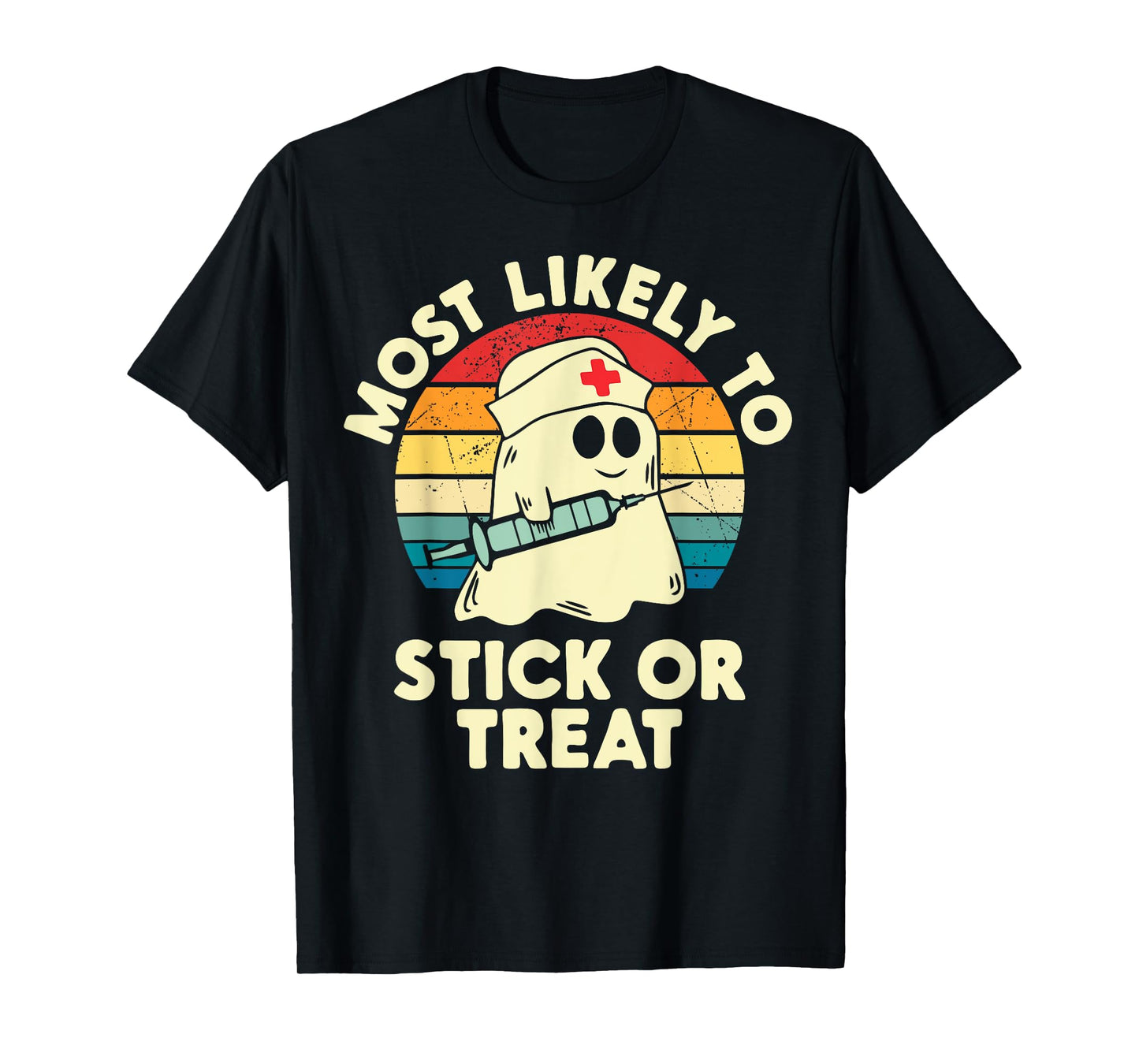 Most Likely To Halloween Nurse Stick Or Treat Matching T-Shirt