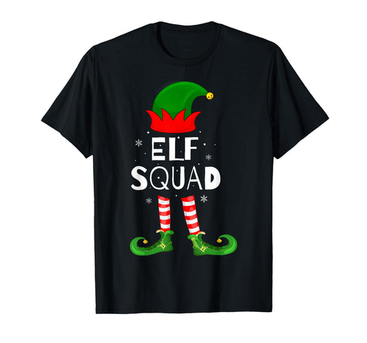 Elf Squad Christmas Family Matching Pajama Elf Xmas T-Shirt