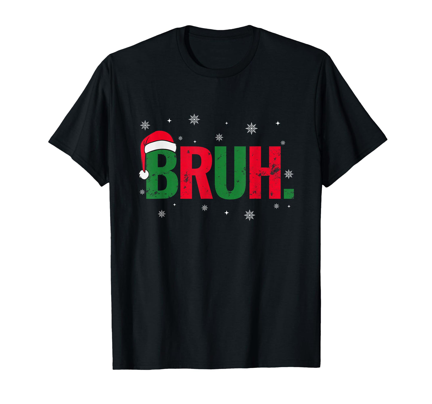 Vintage Merry Christmas Bruh Snowflakes Xmas Family Matching T-Shirt