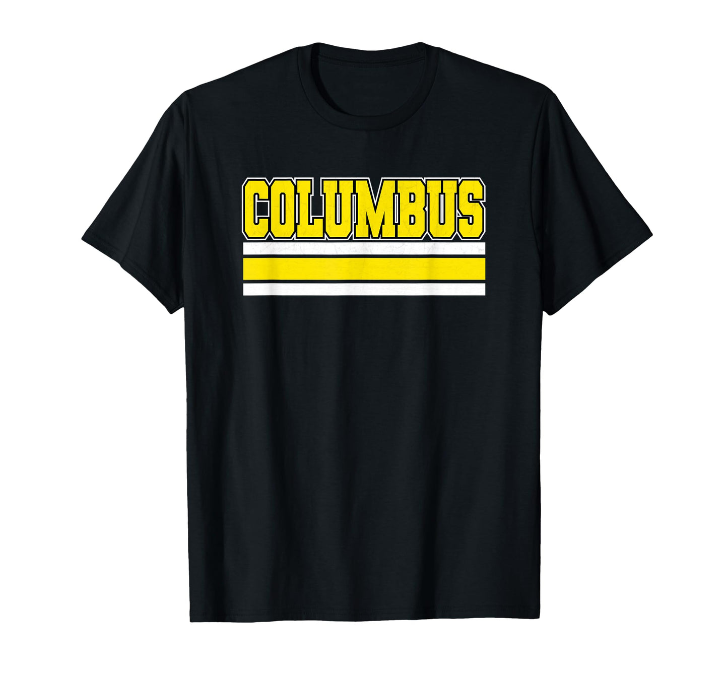 Columbus Yellow Black White Simple & Minimal Columbus Ohio T-Shirt
