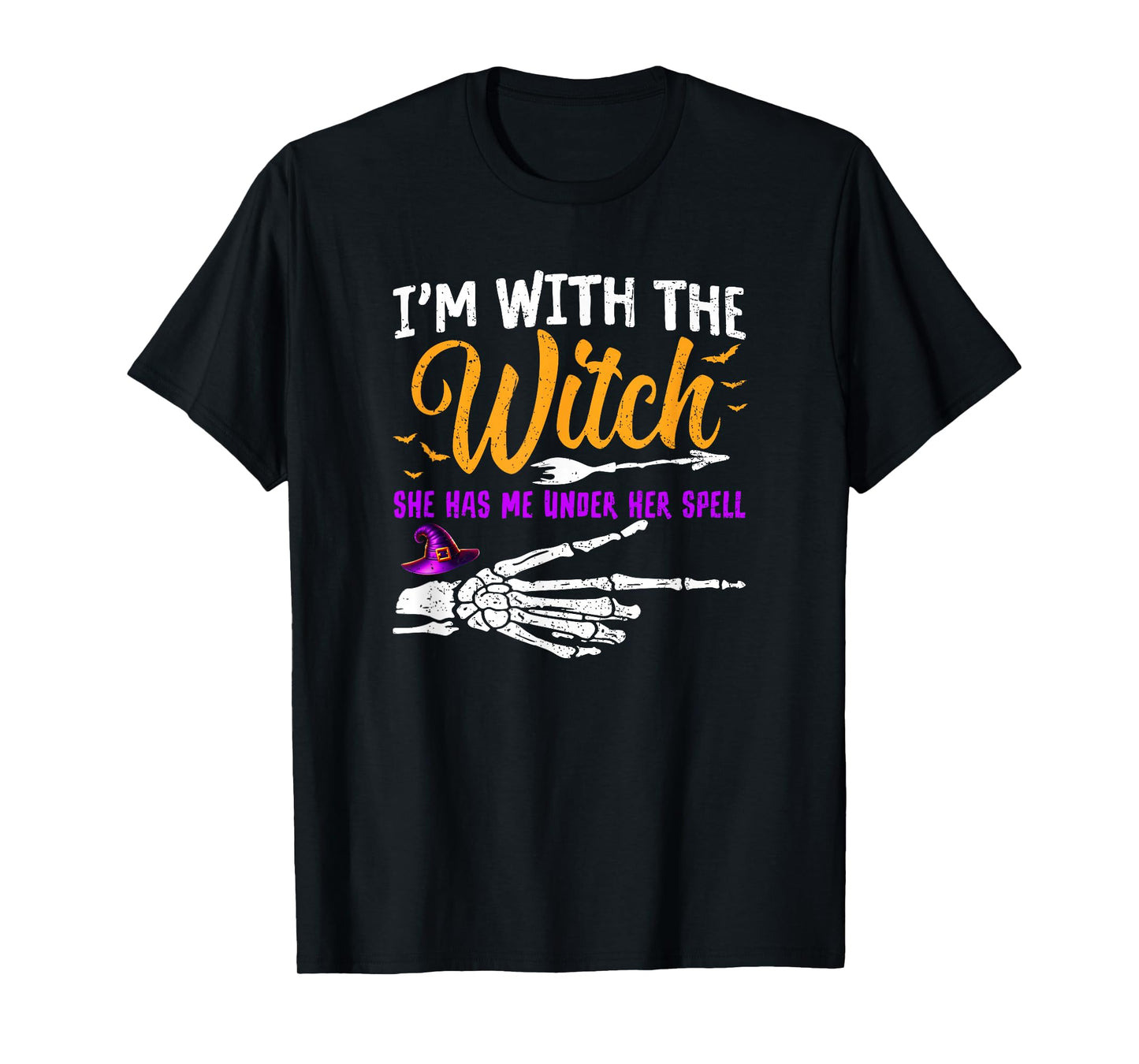 I'm with The Witch Funny Halloween Couple Costume Party T-Shirt