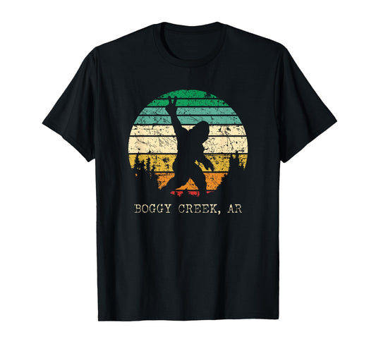 Boggy Creek AR USA Sasquatch Peace Sign Bigfoot Design T-Shirt