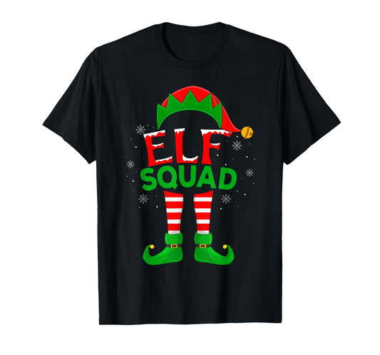 Elf Squad Matching Family Group Funny Elf Christmas T-Shirt