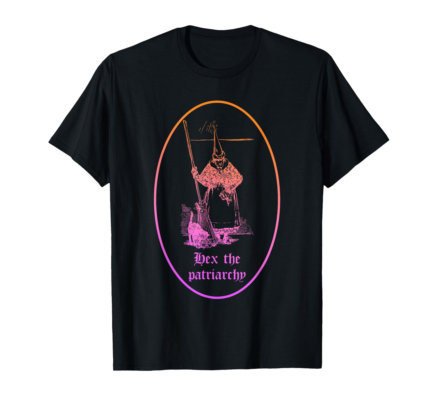 Hex The Patriarchy Halloween Feminist Witch Quote T-Shirt