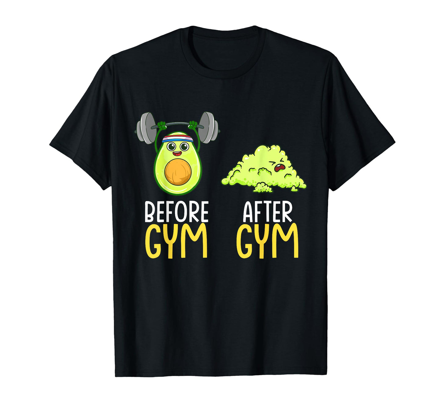 Weightlifting Avocado Guacamole Funny Gym Workout Routine T-Shirt