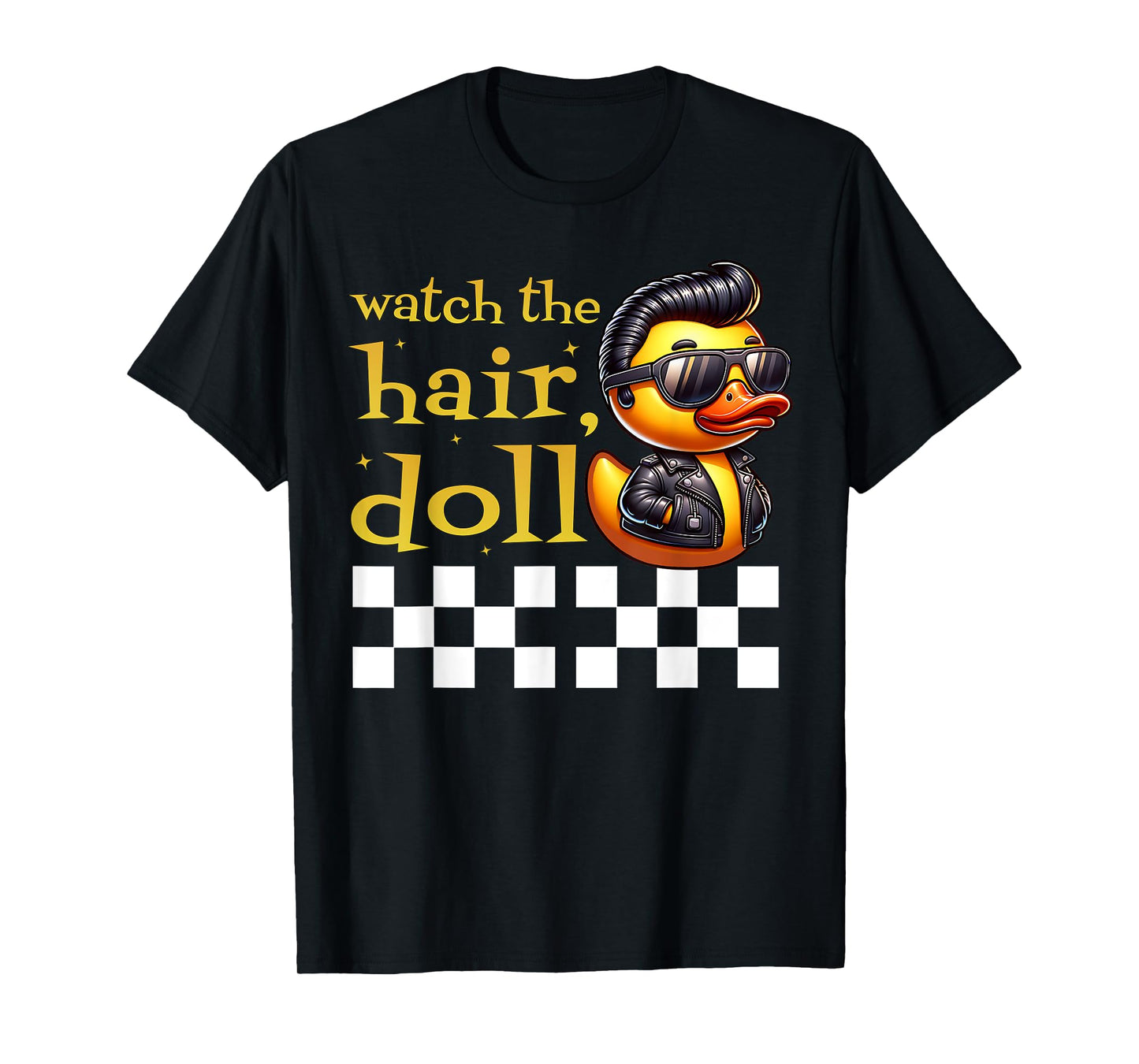 50s Sock Hop Rubber Ducky Greaser Boys Kids Rockabilly Ducky T-Shirt