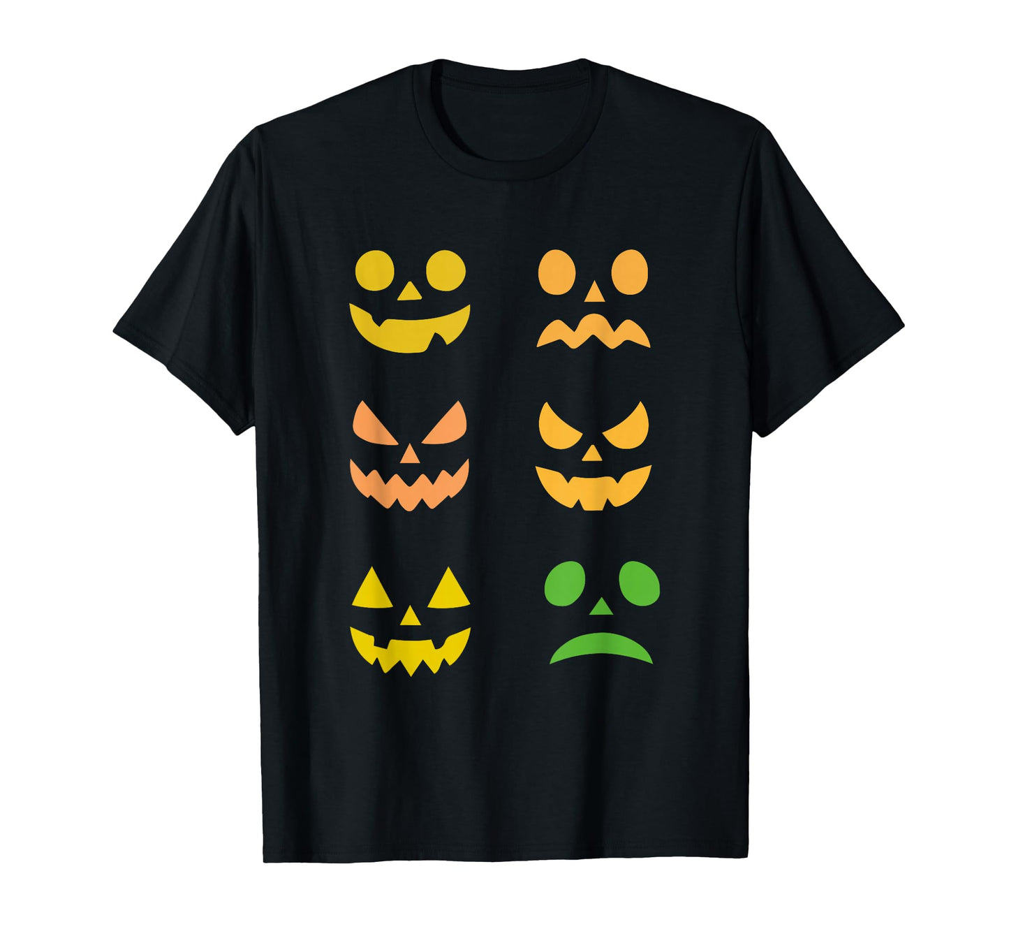 Scary Spooky Jack O Lantern Face Pumpkin Halloween Men Boys T-Shirt