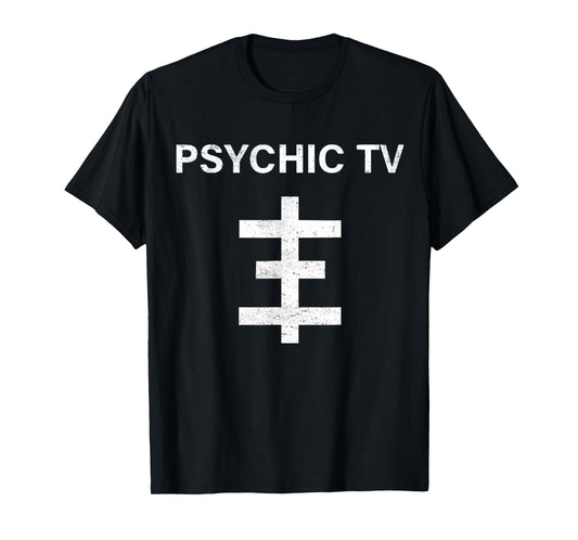 Vintage Psychic 80s Skull Cross Men And Women T-Shirt