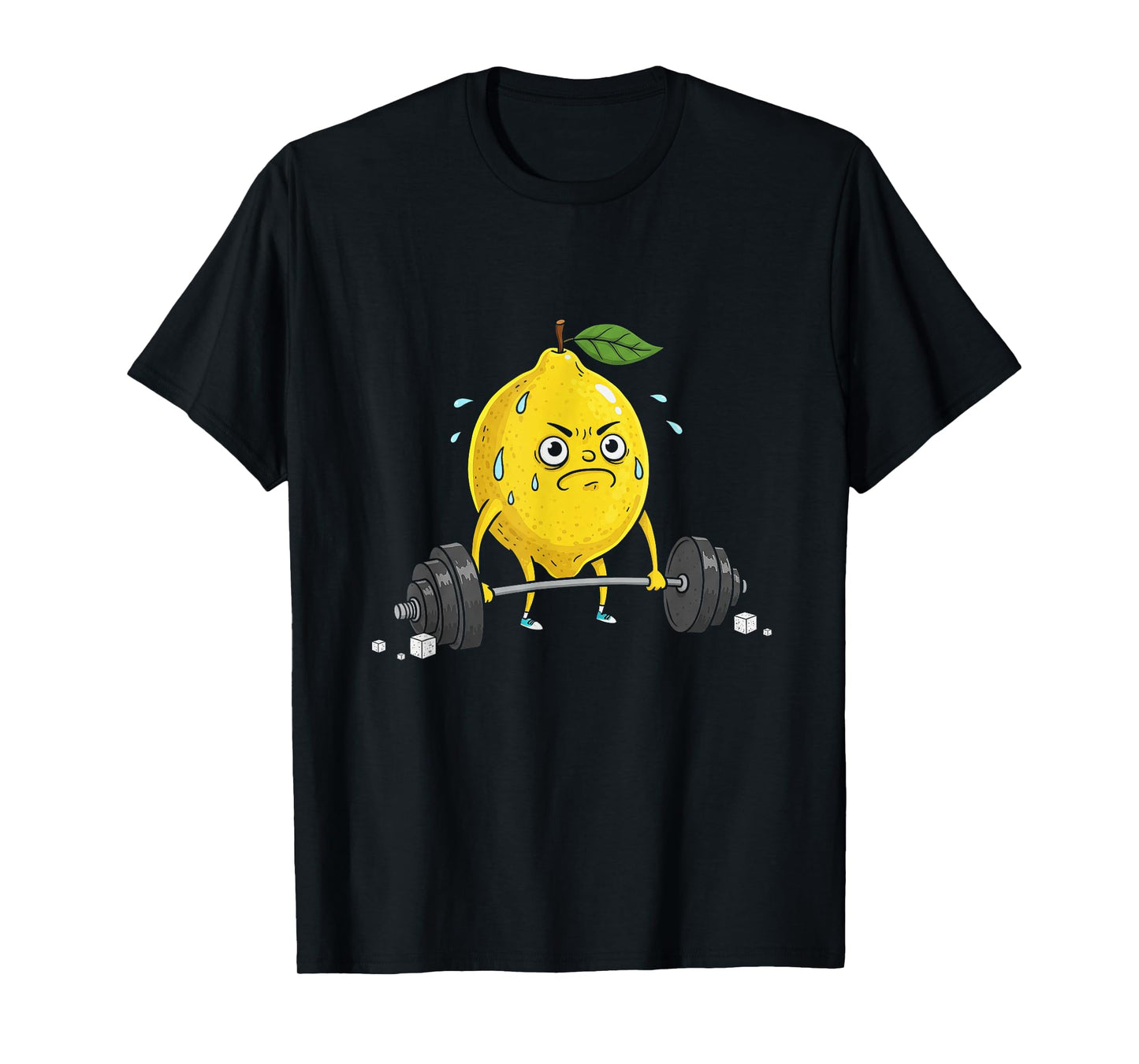 Funny Lemon Humor Fruit Gym Weightlifting Design T-Shirt