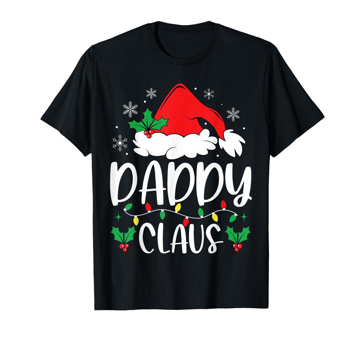 Daddy Claus Christmas Lights Santa Holiday Family Matching T-Shirt