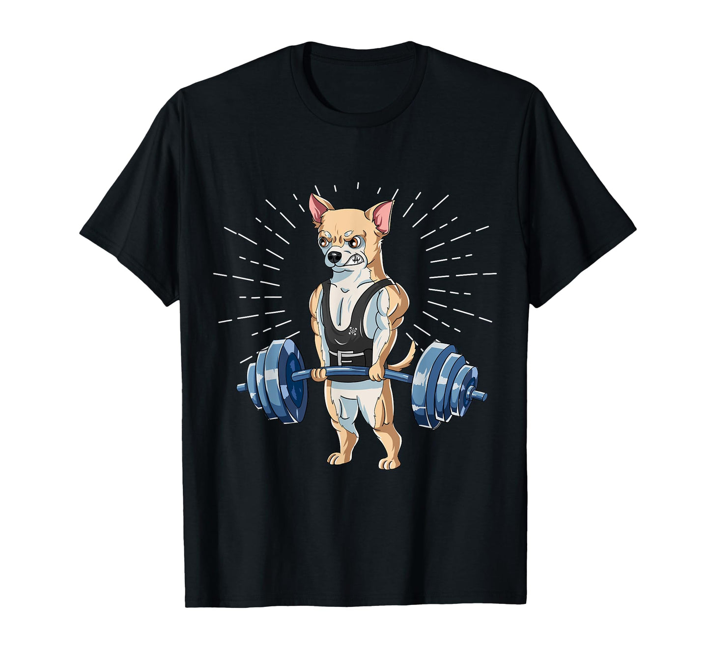 Chihuahua Deadlift Fitness Gym Weightlifting T-Shirt