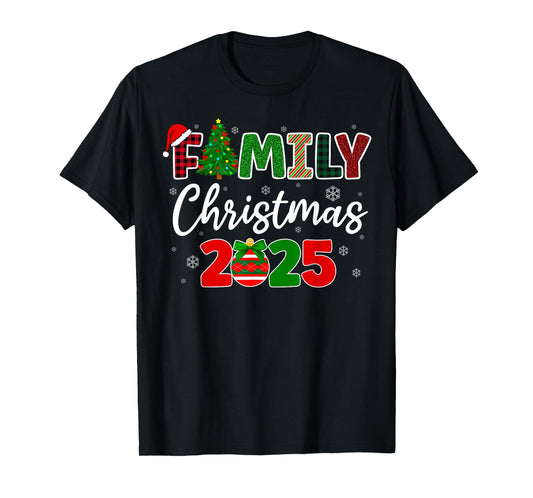 Family Christmas 2025 Matching Group Outfit Xmas Squad Santa T-Shirt