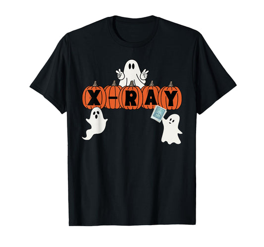Funny X-Ray Tech Halloween Pumpkins Ghost Radiology Tech T-Shirt