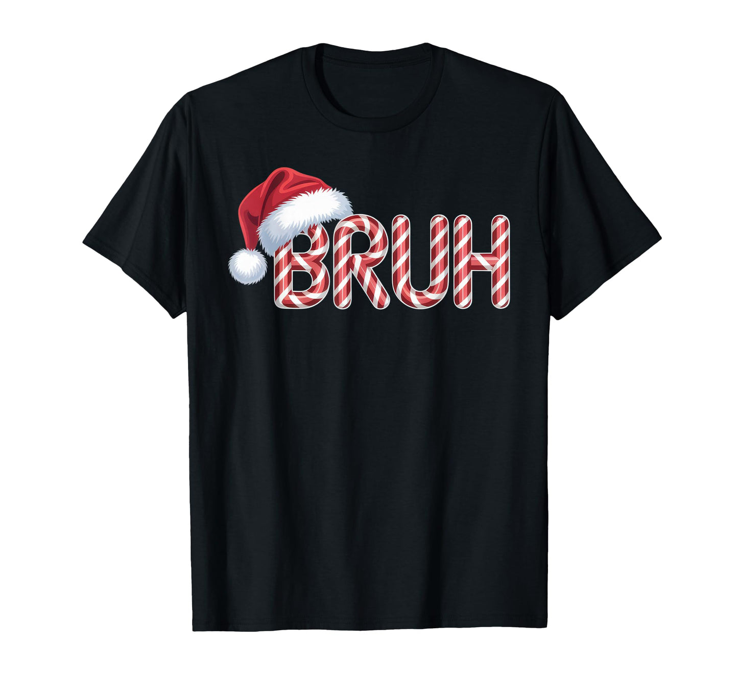 Funny Candy Cane Christmas Santa Hat Outfit Holiday Humor T-Shirt