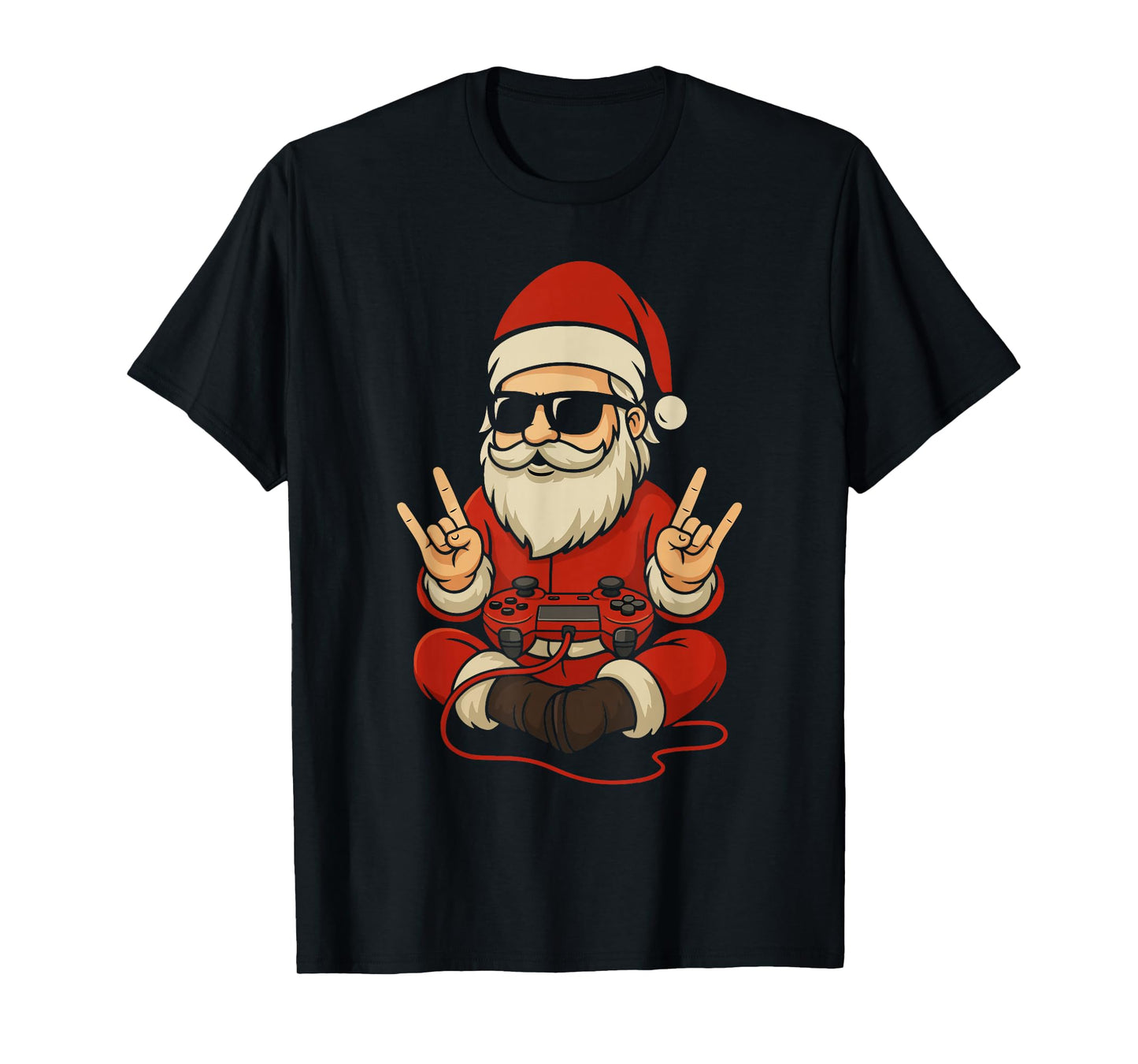 Santa Gamer Christmas Video Game Controller Gaming Xmas Boys T-Shirt