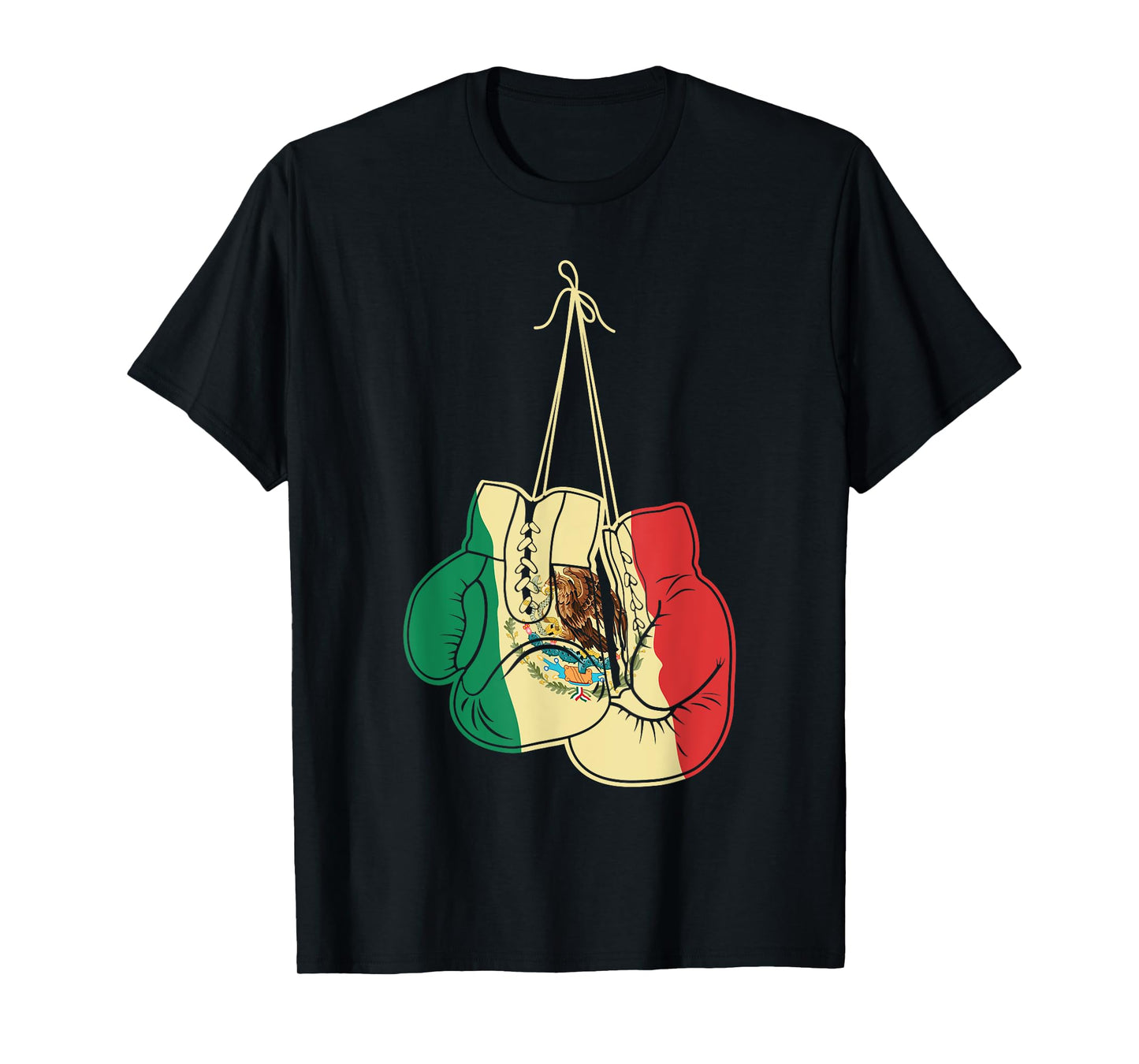 Boxing Gloves Mexican Flag Mexico Boxer Coach Gift T-Shirt