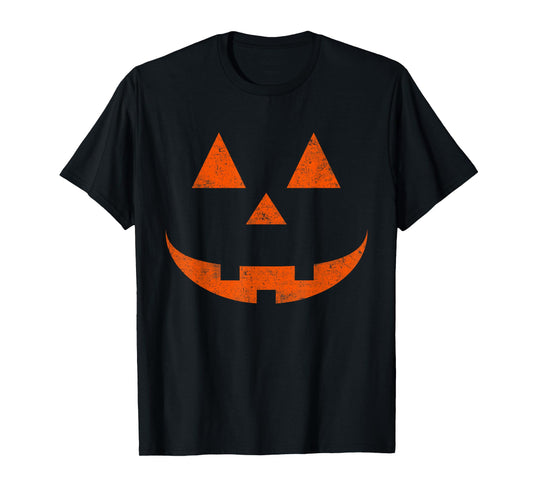 Vintage Pumpkin Face Jackolantern Jack O Lantern Halloween T-Shirt