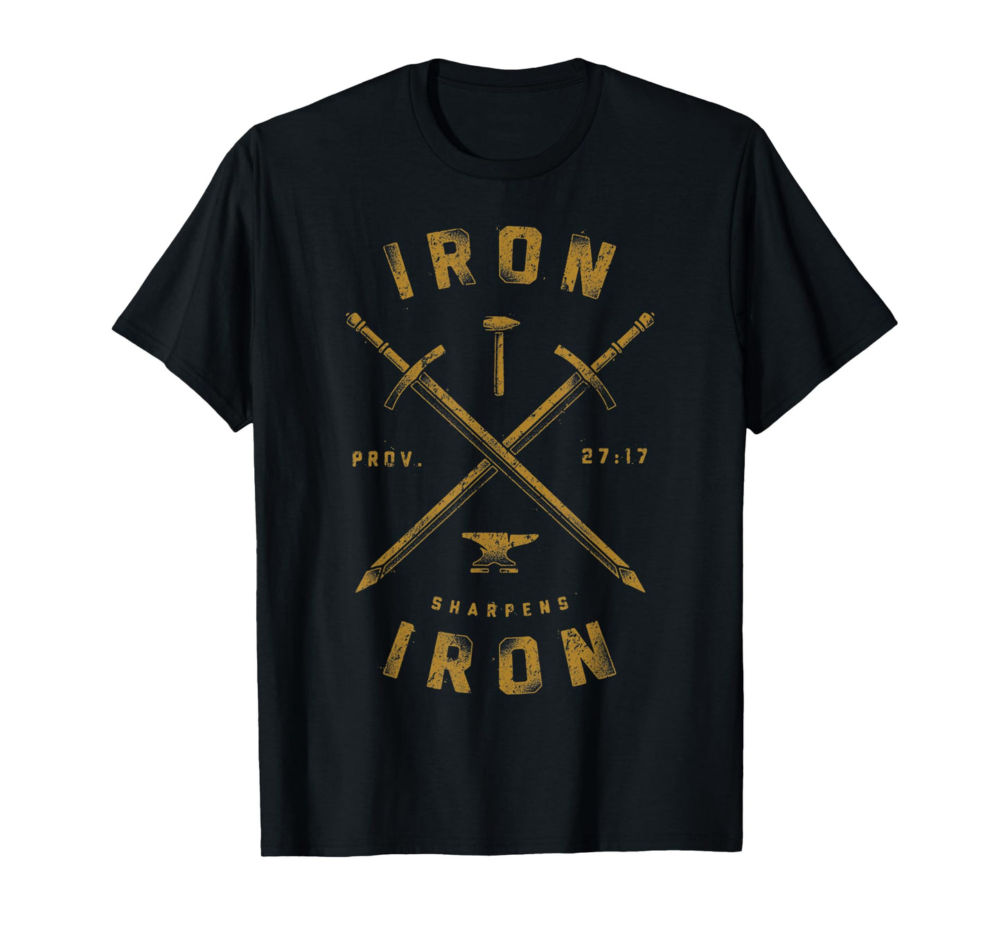 Vintage Iron Sharpens Iron Men Women Strong Christian Gift T-Shirt