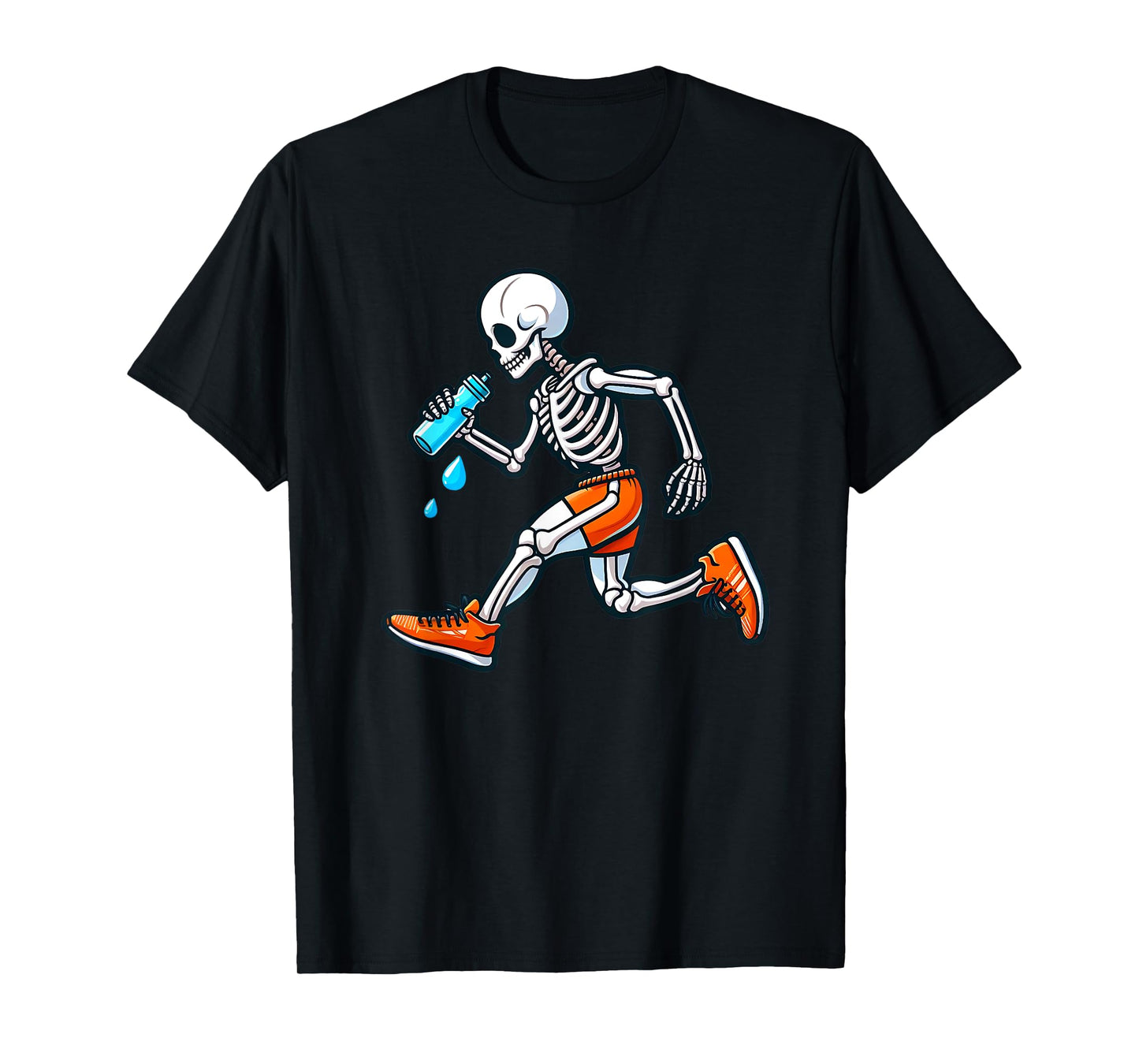 Running Skeleton Halloween Costume Spooky Runners Lover T-Shirt