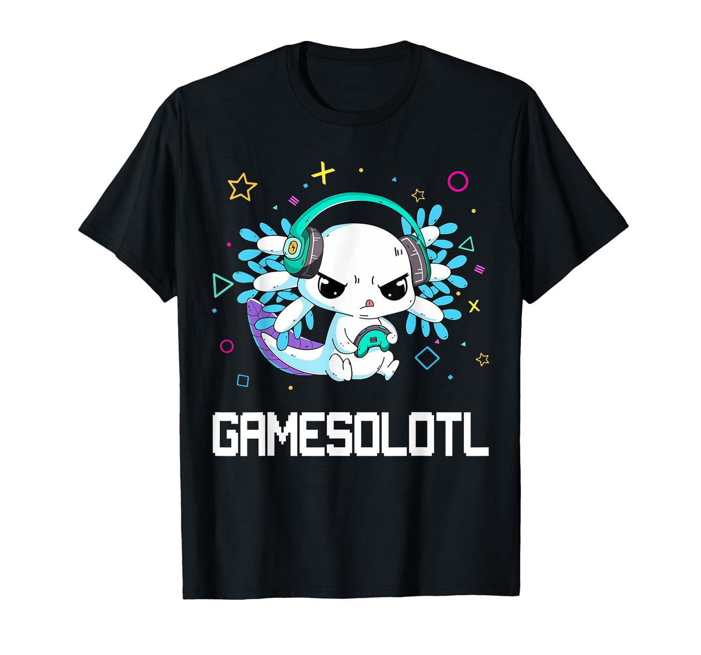 Gamesolotl Axolotl Gamer Video Games Funny Kids Boys T-Shirt
