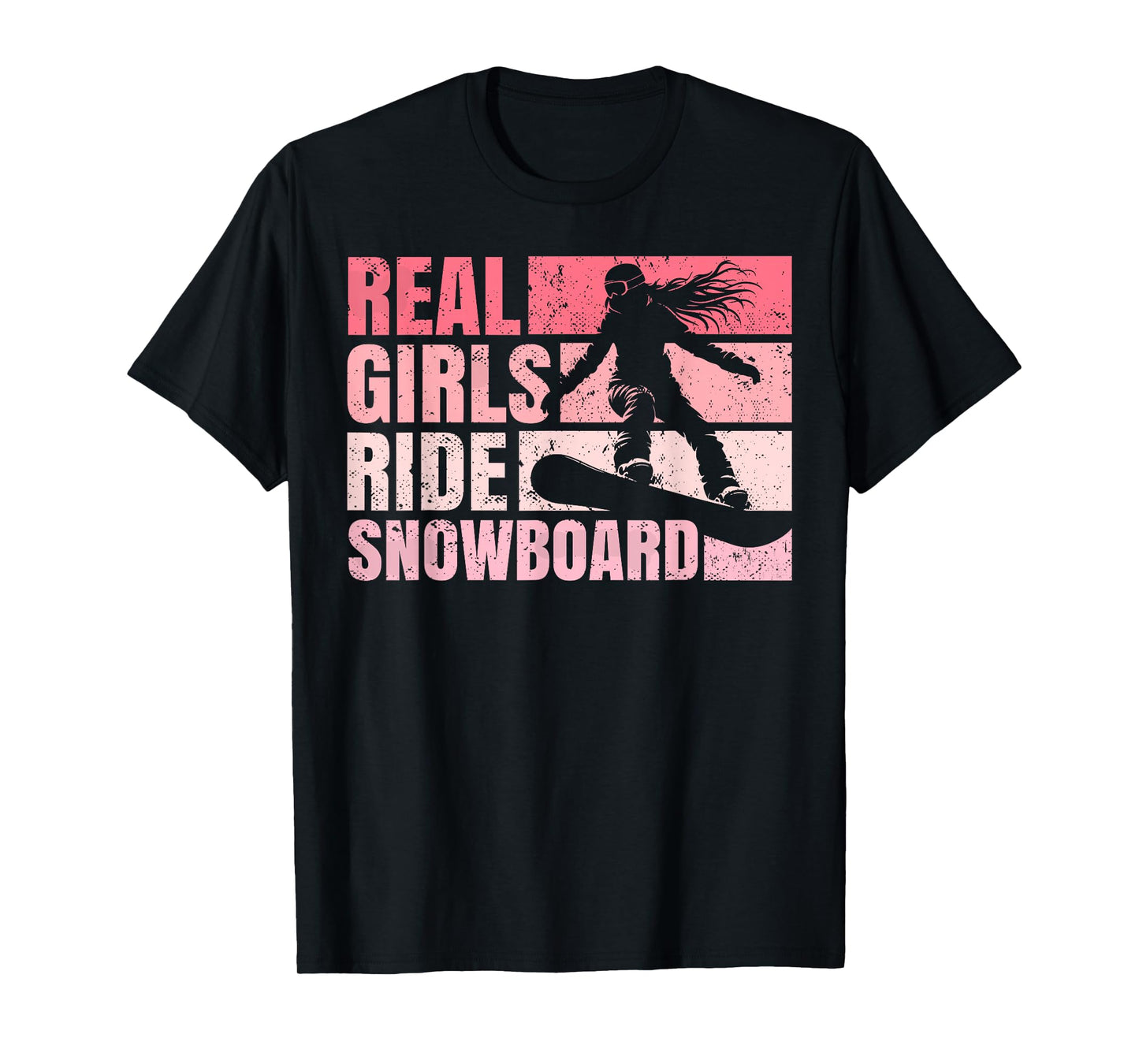 Snowboarding Snowboard Vintage Girl Ride Real Girls Ride T-Shirt