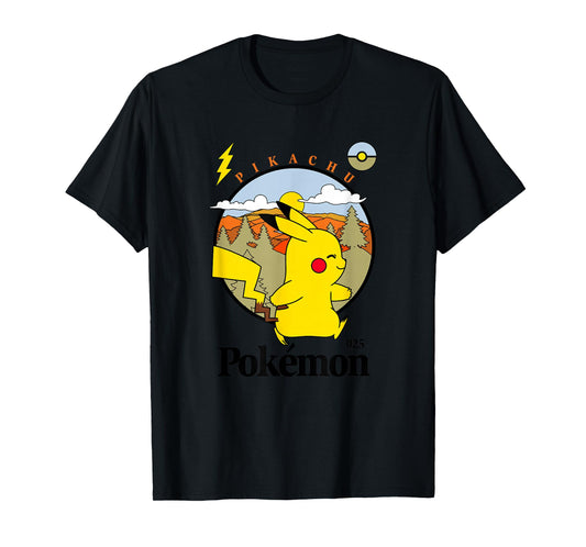 Pokémon Pikachu Outdoor Adventures Vintage Post Card T-Shirt