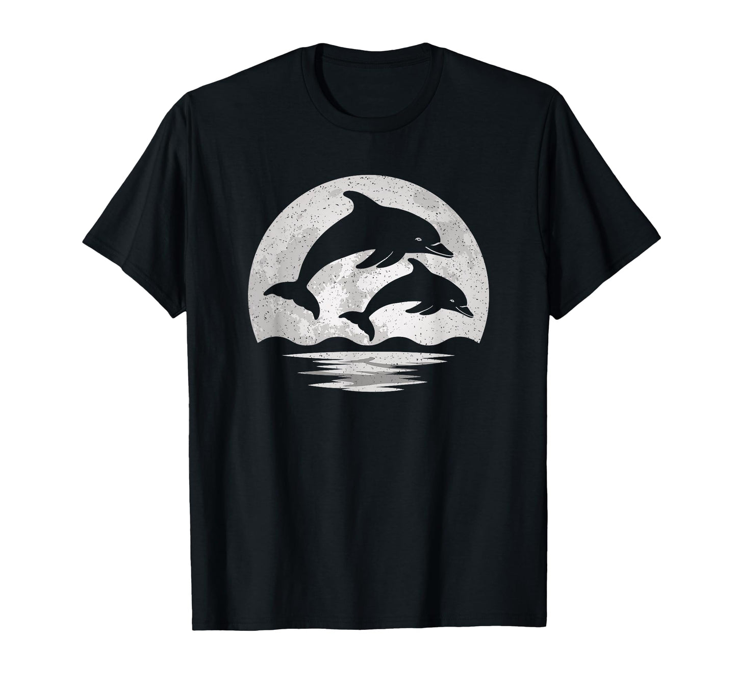 Dolphin Moon Vintage Dolphin Lover Men Women Kids T-Shirt