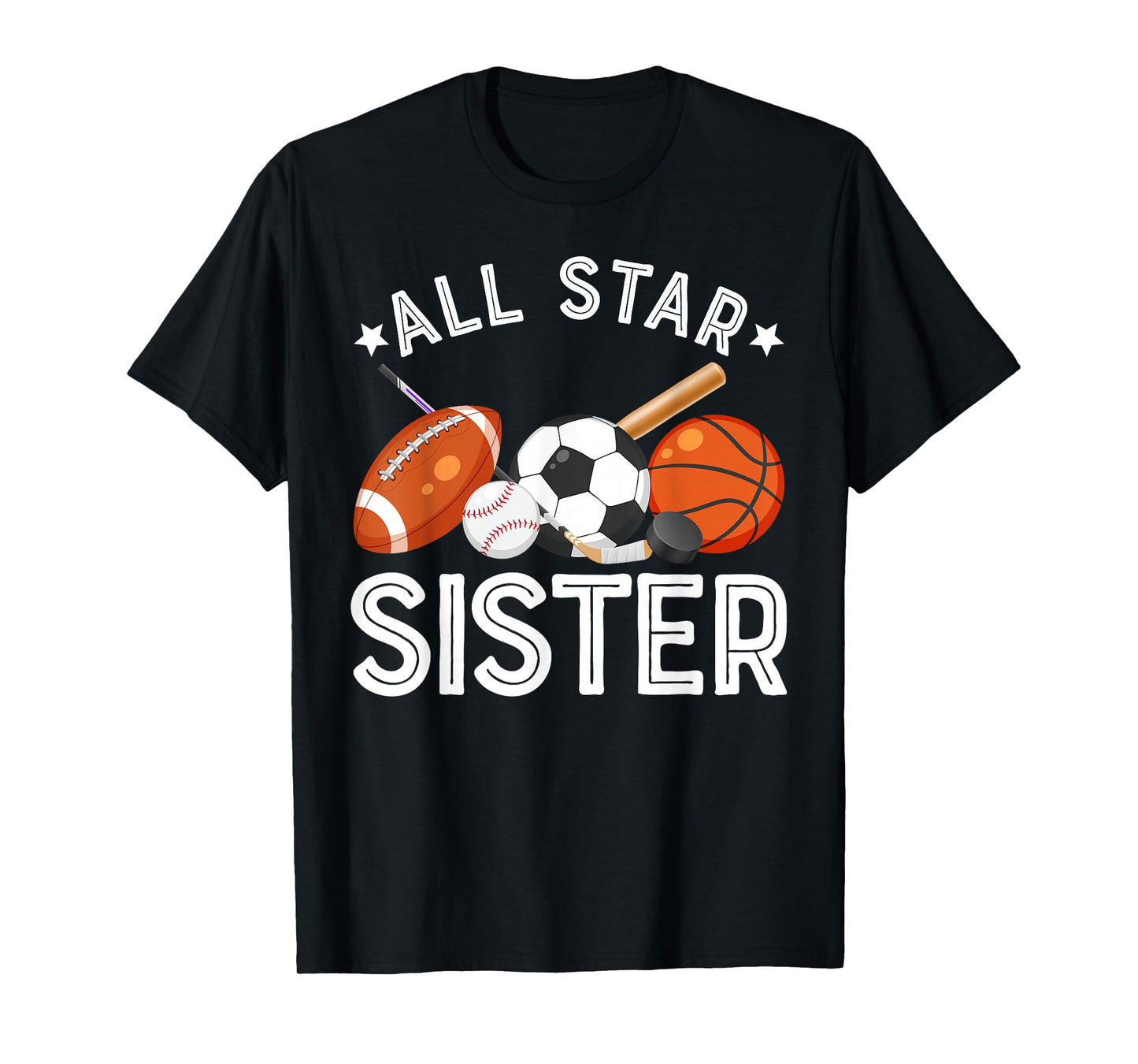 All Star Sister Of The Birthday Boy Basketball Soccer Sport T-Shirt