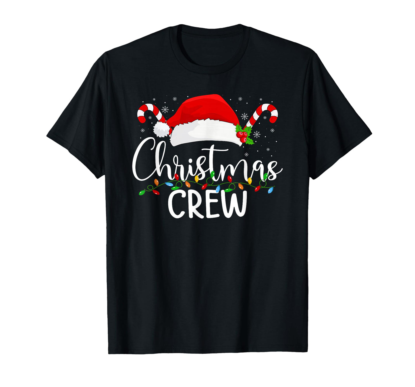 Christmas Crew Matching Family Group Holiday Xmas Pajamas T-Shirt