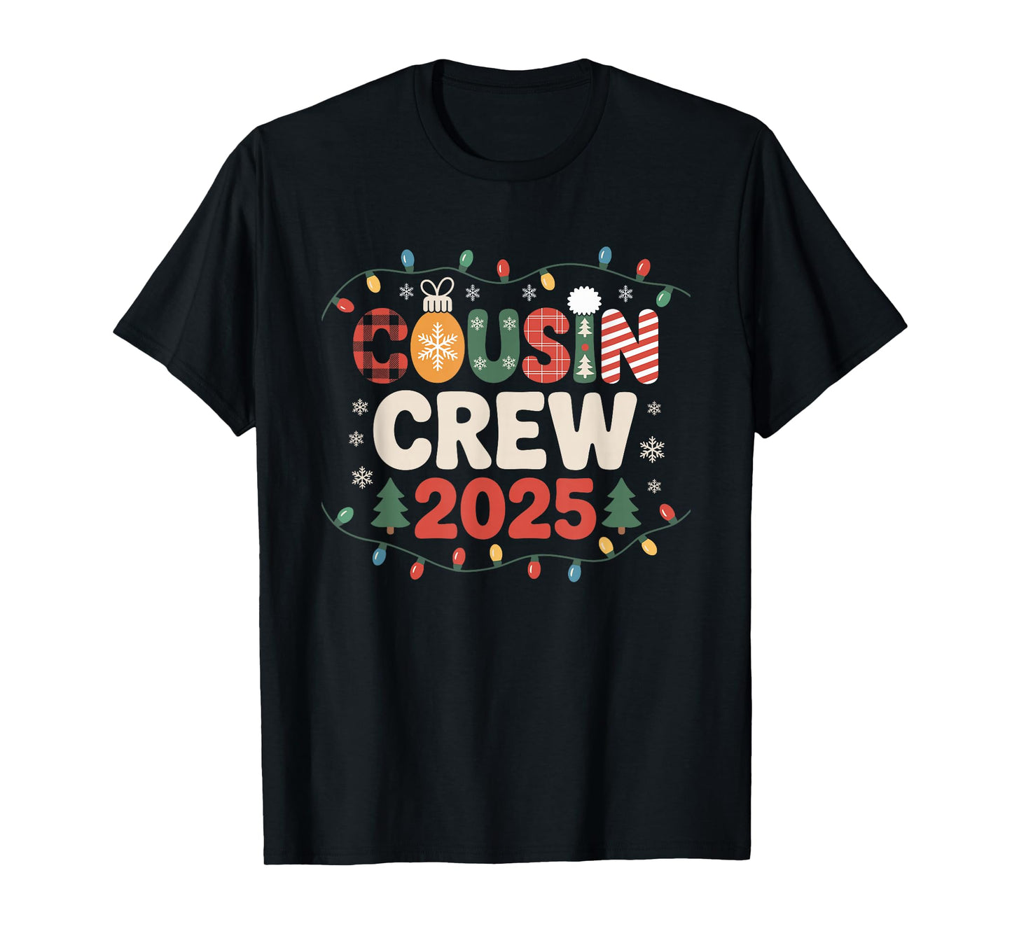 Cousin Crew Christmas 2025 Family Matching Xmas T-Shirt