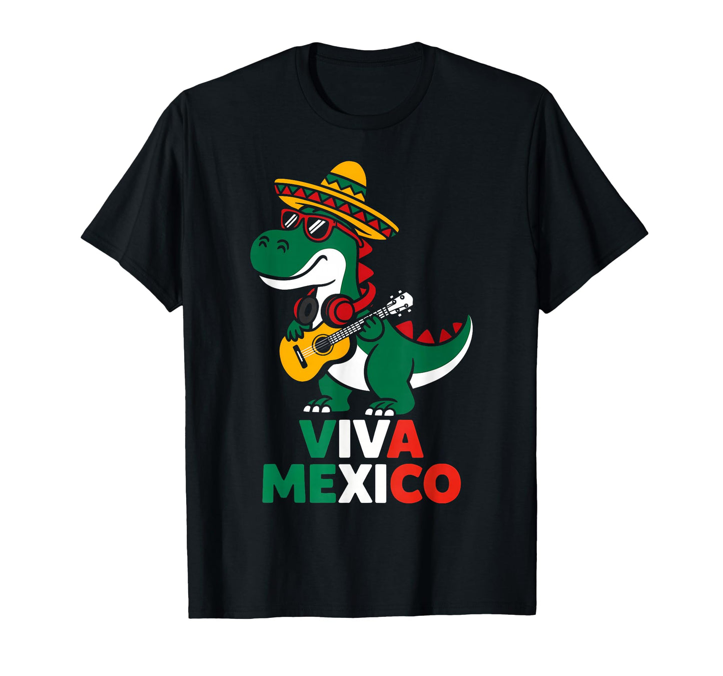 Viva Mexico Dance Dinosaur Independence Day Toddler Boy Kids T-Shirt